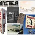 Picture of various famous signs from Plaza Midwood. 