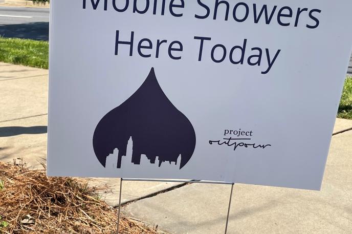 Project Outpour provides mobile showers and hygiene services to people experiencing homelessness in Mecklenburg County.