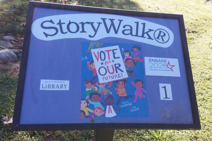 New Engage 2020 Storywalk with the Charlotte Mecklenburg Library.