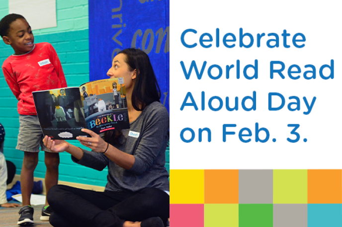 Celebrate World Read Aloud Day with a full day of online stories from Charlotte Mecklenburg Library on February 3, 2021. 