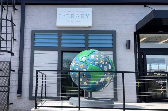 Cool Globe Art Finds Permanent Home at South Boulevard Library Cool Globe Art Finds Permanent Home at South Boulevard Library