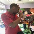 David Clinkscales volunteering at storytime